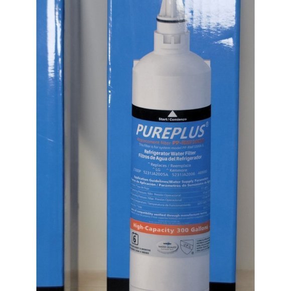 LG or Kenmore Refrigerator Water Filter - Pureplus PP-RWF1000A - Picture 3 of 15
